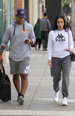 DRAYA MICHELE and Orlando Scandrick Out Shopping in Beverly Hills 12/19/2017