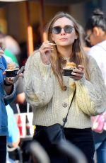 ELIZABETH OLSEN and Robbie Arnett Out for Ice Cream in Los Angeles 12/30/2017
