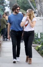 ELIZABETH OLSEN and Robbie Arnett Out for Ice Cream in Los Angeles 12/30/2017