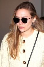 ELIZABETH OLSEN Arrives at LAX Airport in Los Angeles 12/01/2017