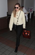 ELIZABETH OLSEN at LAX Airport in Los Angeles 12/01/2017