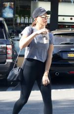ELIZABETH OLSEN Picks up a Smoothie Out in Los Angeles 12/12/2017