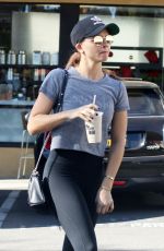 ELIZABETH OLSEN Picks up a Smoothie Out in Los Angeles 12/12/2017
