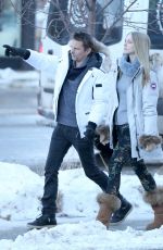ELLE EVANS and Matthew Bellamy Out in Aspen 12/29/2017