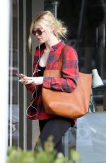 ELLE FANNING at a Gym in Los Angeles 12/20/2017