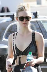 ELLE FANNING at a Gym in Los Angeles 12/27/2017