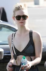 ELLE FANNING at a Gym in Los Angeles 12/27/2017