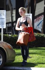 ELLE FANNING in Tights Leaves a Gym in Beverly Hills 12/02/2017