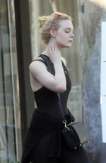 ELLE FANNING in Tights Out in Los Angeles 12/12/2017