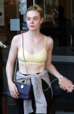 ELLE FANNING Leaves a Gym in Los Angeles 12/15/2017