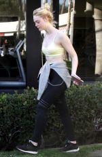 ELLE FANNING Leaves a Gym in Los Angeles 12/15/2017