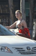 ELLE FANNING Leaves a Gym in West Hollywood 12/08/2017