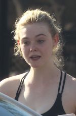 ELLE FANNING Leaves a Gym in West Hollywood 12/08/2017