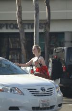 ELLE FANNING Leaves a Gym in West Hollywood 12/08/2017