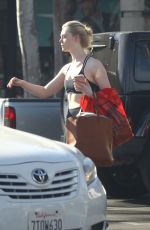 ELLE FANNING Leaves a Gym in West Hollywood 12/08/2017