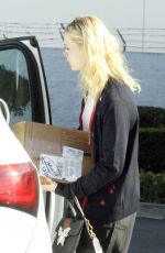 ELLE FANNING Leaves a Ups Store in Studio City 12/29/2017