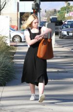 ELLE FANNING Out and About in Los Angeles 12/01/2017
