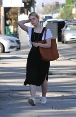 ELLE FANNING Out and About in Los Angeles 12/01/2017