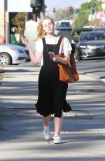 ELLE FANNING Out and About in Los Angeles 12/01/2017