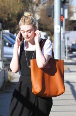 ELLE FANNING Out and About in Los Angeles 12/01/2017