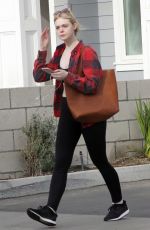 ELLE FANNING Out and About in Los Angeles 12/20/2017