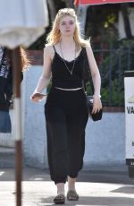 ELLE FANNING Out for Lunch at Sweet Butter Kitchen in Studio City 12/11/2017