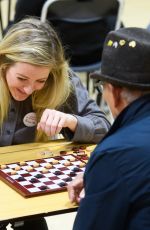 ELLIE GOULDING at Crisis Homeless Centre in London 12/23/2017