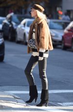 ELSA HOSK Having a Smoke Out in New York 11/30/2017