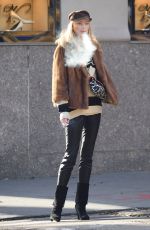 ELSA HOSK Having a Smoke Out in New York 11/30/2017
