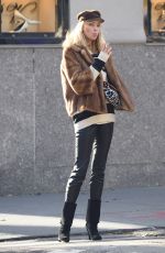 ELSA HOSK Having a Smoke Out in New York 11/30/2017
