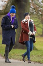 EMILIA CLARKE Out at Hampstead Heath in London 12/17/2017