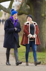 EMILIA CLARKE Out at Hampstead Heath in London 12/17/2017