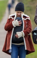 EMILIA CLARKE Out at Hampstead Heath in London 12/17/2017