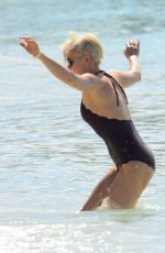 EMMA FORBES in Swimsuit at a Beach in Barbados 12/21/2017