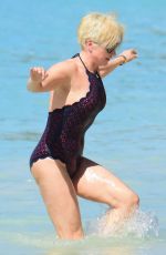EMMA FORBES in Swimsuit at a Beach in Barbados 12/21/2017