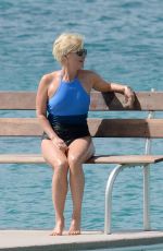 EMMA FORBES in Swimsuit at a Beach in Caribbean 12/26/2017