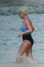 EMMA FORBES in Swimsuit at a Beach in Caribbean 12/26/2017
