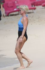 EMMA FORBES in Swimsuit at a Beach in Caribbean 12/26/2017