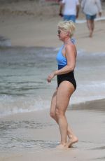 EMMA FORBES in Swimsuit at a Beach in Caribbean 12/26/2017