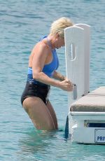 EMMA FORBES in Swimsuit at a Beach in Caribbean 12/26/2017