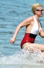 EMMA FORBES in Swimsuit on the Beach in Barbados 12/22/2017