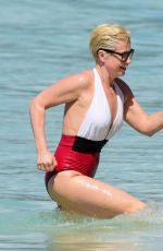 EMMA FORBES in Swimsuit on the Beach in Barbados 12/22/2017