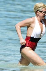 EMMA FORBES in Swimsuit on the Beach in Barbados 12/22/2017