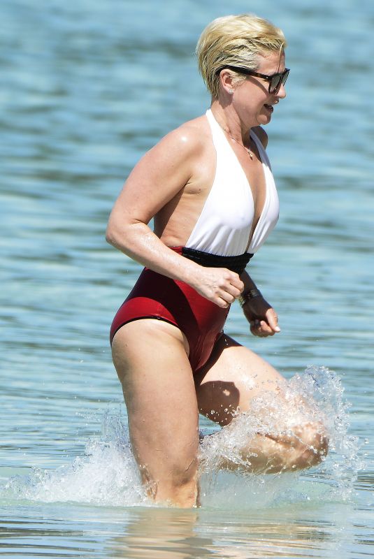 EMMA FORBES in Swimsuit on the Beach in Barbados 12/22/2017