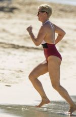EMMA FORBES in Swimsuit on the Beach in Barbados 12/22/2017