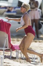 EMMA FORBES in Swimsuit on the Beach in Barbados 12/22/2017
