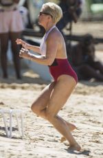 EMMA FORBES in Swimsuit on the Beach in Barbados 12/22/2017