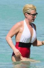 EMMA FORBES in Swimsuit on the Beach in Barbados 12/22/2017