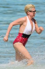 EMMA FORBES in Swimsuit on the Beach in Barbados 12/22/2017