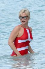 EMMA FORBES in Swimsuit on the Beach in Barbados 12/30/2017